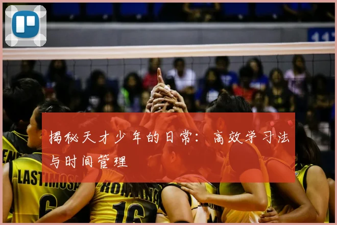 揭秘天才少年的日常：高效学习法与时间管理